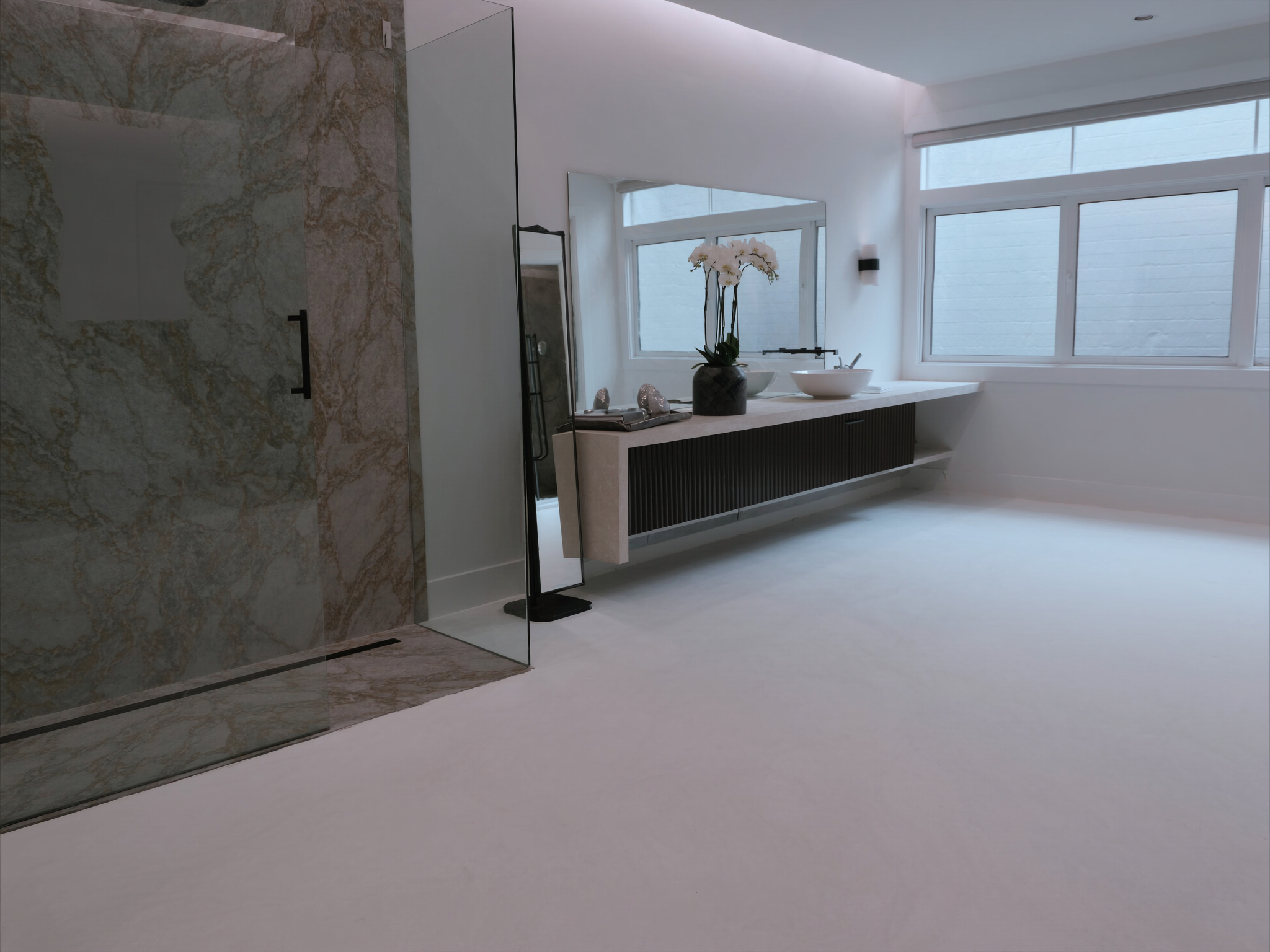 Completed luxury bathroom remodel